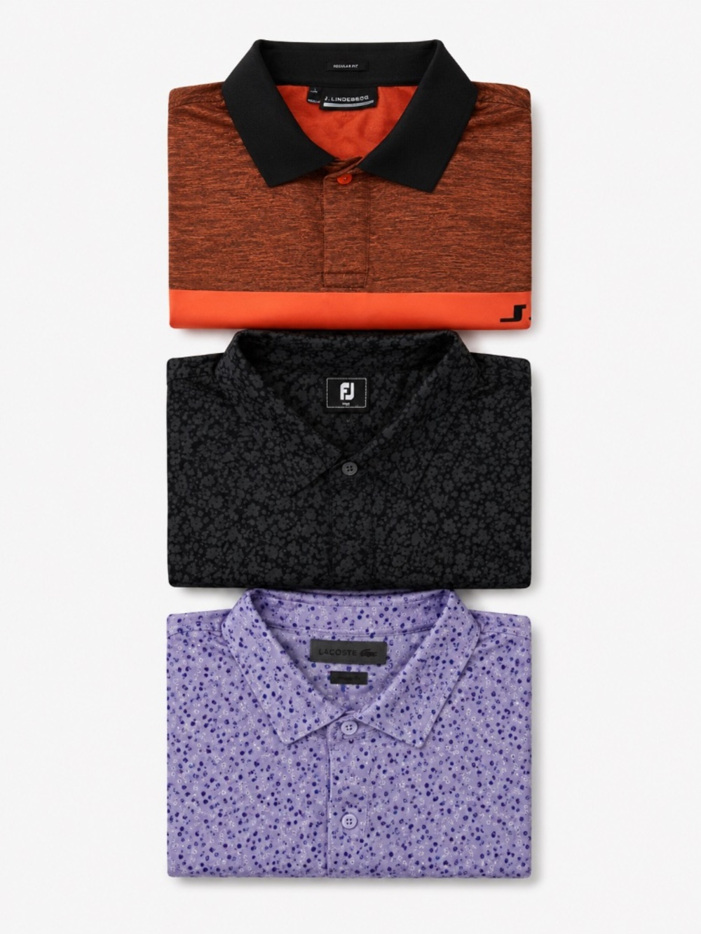 Men's Golf Shirt Bundle (3) – G/FORE, J.Lindeberg & FootJoy – Medium